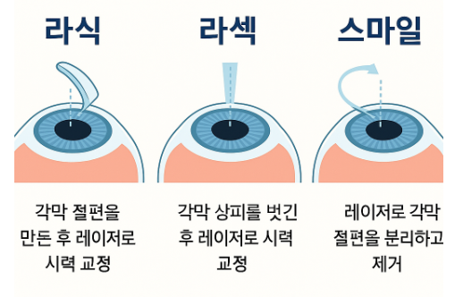 라식/라섹/스마일 비교