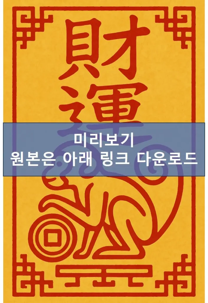 원숭이띠 재물부적
