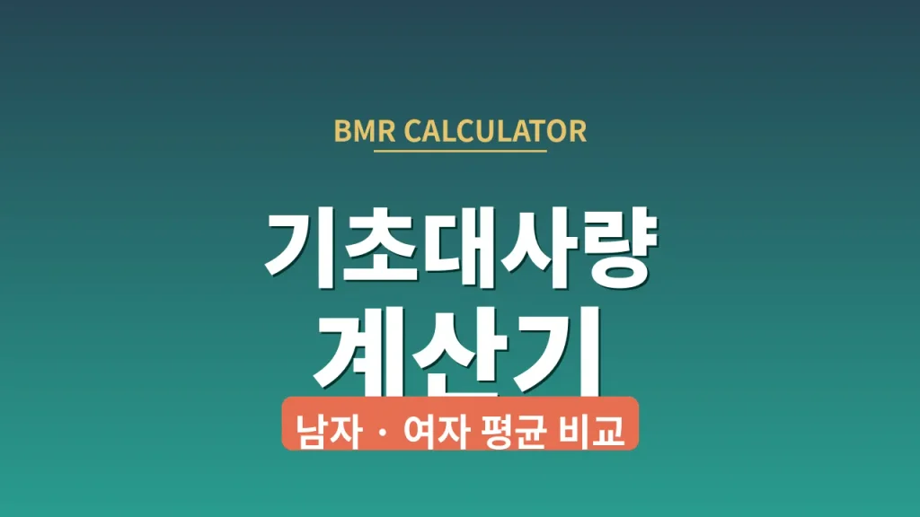 기초대사량 계산기